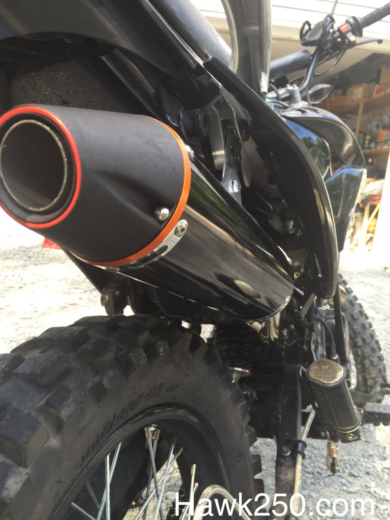 Just Got My New Exhaust for The Hawk 250
