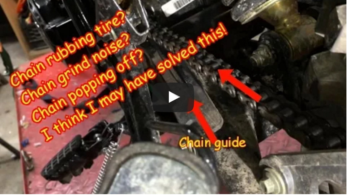 Hawk 250 - How to Fix Chain Guide and Tire Rubbing Problem Video
