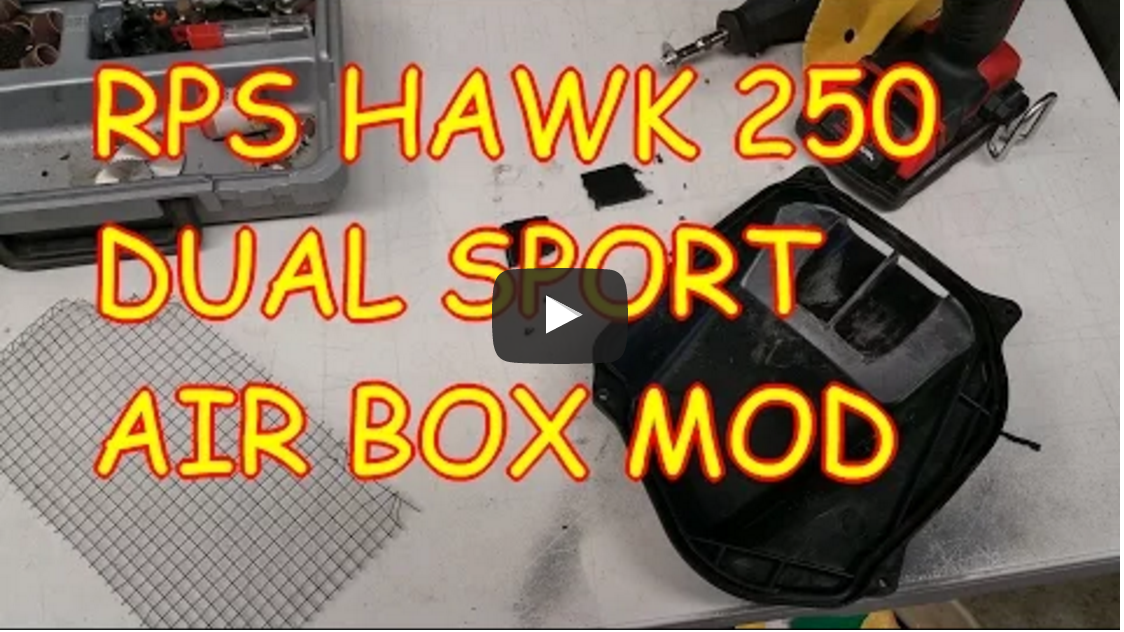Hawk 250 RPS Dual Sport Air Box Mod Video