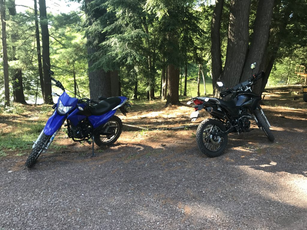 Black and Blue Hawk 250 Riders