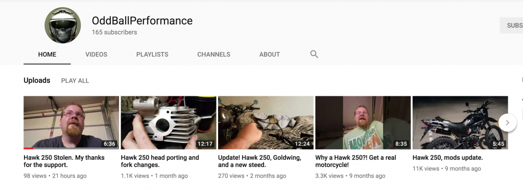 YouTuber OddBallPerformance's Hawk 250 Stolen - Lets Help Him Get Back On a Hawk